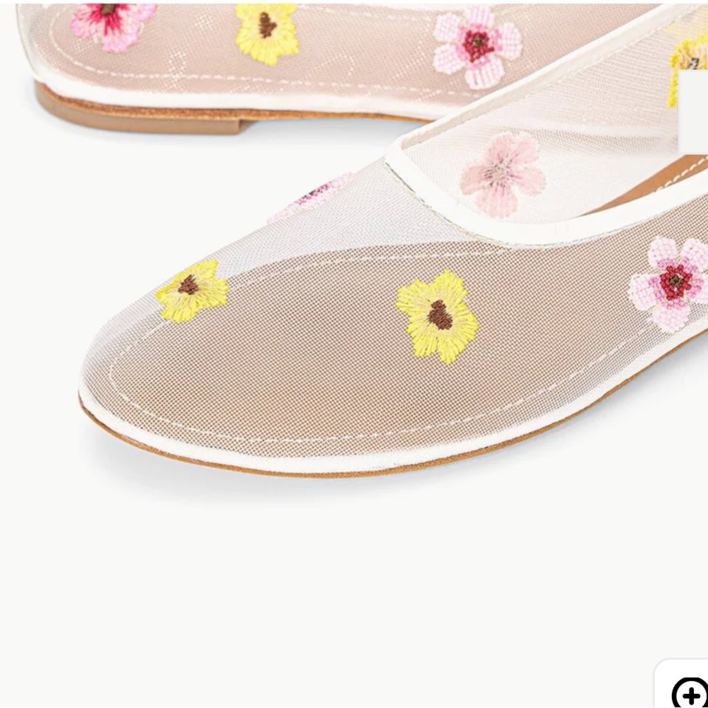 STAUD ALBA BALLET FLAT floral MESH Leather Trim Minimalist Design EU 36.5 new - Picture 5 of 11